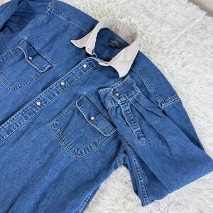 Vintage Great Northwest Clothing Co Mens XXL Blue Denim Shirt Jacket Shacket